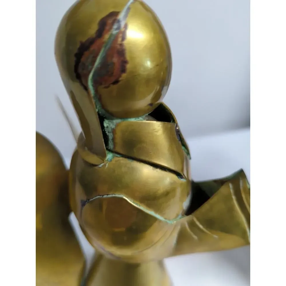 Angel Candle Holders Made In Mexico Copper Brass Set Of 2 Christmas Holiday